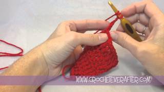 Treble Crochet Tutorial 6 TR in Front Loop Only [upl. by Marys]