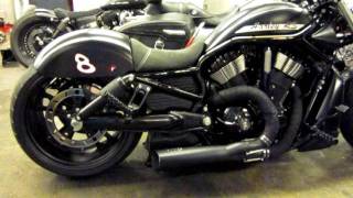 Vance amp Hines Auspuffsound Harley Davidson VRod Competition Series 2 in 1 by EightballCustom [upl. by Eceirtal948]