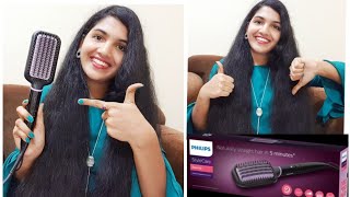 Philips brush straightener review Telugu Does it really work [upl. by Ronaele]