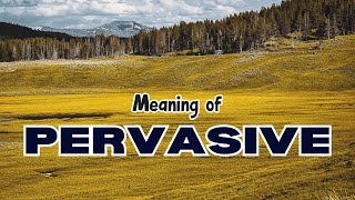 What is the meaning of Pervasive [upl. by Neidhardt]