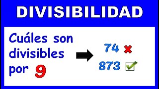 DIVISIBILIDAD POR 9 [upl. by Oiramd]