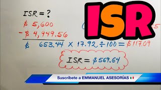 Cómo Calcular el ISR Impuesto Sobre la Renta Bien fácil y Rápido [upl. by Dodge]