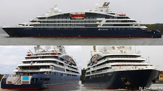 Le Bellot cruise ship in Klaipeda port [upl. by Ytsrik]