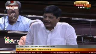 Rajya Sabha The Companies Bill 2013 Shri Piyush Goyal [upl. by Charron]