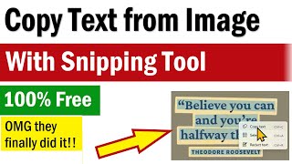 How To Copy Text From Images With Snipping Tool Windows 11  Extract Text From Images on Windows 11 [upl. by Nolita500]