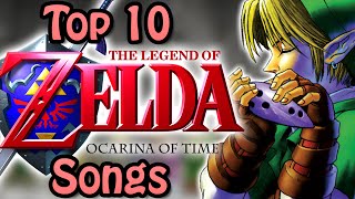 Top 10 Legend of Zelda Ocarina of Time Songs [upl. by Tulley]