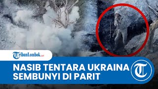 TERCIDUK Ini Momen Menegangkan Tentara Ukraina Ditembak Drone Rusia saat Sembuyi di Lubang Parit [upl. by Gerstner282]