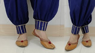 DIY Stylish Designer Shalwar Cutting amp Stitching In HindiRashi Dedha Shalwar Afghani Shalwar DIY [upl. by Anuahc]