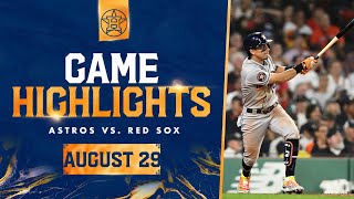 Astros vs Red Sox Game Highlights 82923  MLB Highlights [upl. by Akirehs79]