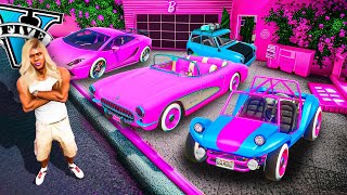 Robando COCHES MILLONARIOS de BARBIE en GTA 5  🎀🚗 [upl. by Yesor]