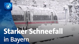 Verkehrschaos in Bayern nach starkem Schneefall [upl. by Shandee]