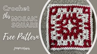 Crochet this mosaic blanket square from the center out [upl. by Htezil857]