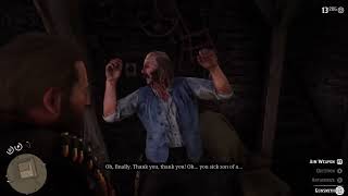 Robbing the gunsmith rdr2 and saving the kidnapped boy in the gunsmiths basement reddeadredemtion2 [upl. by Ballman]