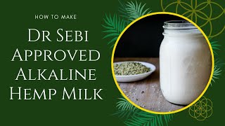 How To Make Dr Sebi Approved Alkaline Hemp Milk [upl. by Nicholle]