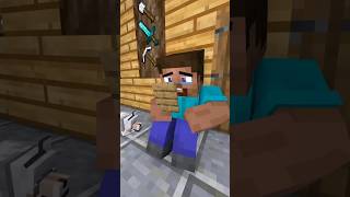 Steve is sad 😭 Goodbye Alex minecraft minecraftshorts [upl. by Noevart]