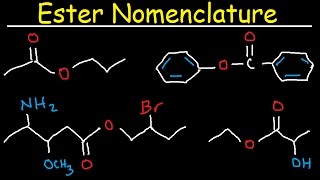 Naming Esters  IUPAC Nomenclature Branches Substituents amp Benzene Rings  Organic Chemistry [upl. by Ajdan]