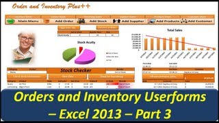 Excel VBA  Orders and Inventory Management  Excel 2013 Userforms Part 3 [upl. by Anirbas751]