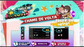 NOVO EVENTO CHAMAR DE VOLTA FREE FIRE [upl. by Enimzzaj833]