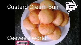 Custard Cream Bun കസ്റ്റാർഡ് ക്രീം ബൺ ഓവൻ ഇല്ലാതെ വീട്ടിൽ പെട്ടൊന്ന് ഉണ്ടാക്കിയെടുക്കാം [upl. by Epilif]