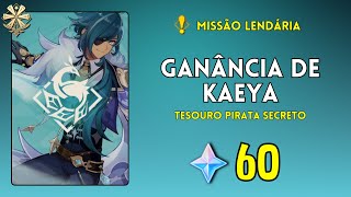 Ganância de Kaeya  Tesouro Pirata Secreto Missão Lendária  Genshin Impact [upl. by Pega]