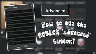 How to use the advanced accessories button in ROBLOX avatar editor  elysiuqn [upl. by Mccarthy]