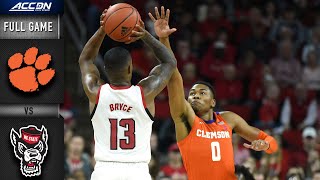 Clemson vs NC State Full Game  201920 ACC Mens Basketball [upl. by Wilone540]