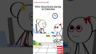 Nuyoricans during an interview Meme Animation shorts managermemes ACTherealveronika [upl. by Pollak]