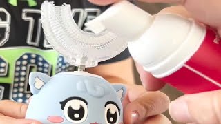 Fluoride Free Foam Kids Toothpaste ELOTAME Natural Teeth Clean and Whitening Toothpaste Review [upl. by Ennaeilsel787]