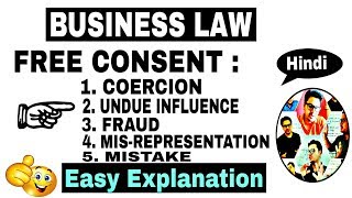 Video 51 Free Consent  Business Law by Sunil Adhikari [upl. by Malinin404]