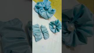 DIY scrunchy hair clip ✌️😱❤️craftideas viralshorts crafteraditi hairaccessories [upl. by Joellen]