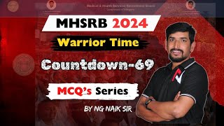 🩺MHSRB 2024 Warrior Time  Countdown69 Days🩺Nursing Entrance Exams TelanganaLive Online Coaching🩺 [upl. by Lamberto126]