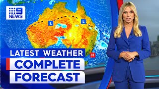 Australia Weather Update Potential flash flooding in southeast Queensland  9 News Australia [upl. by Woolcott843]