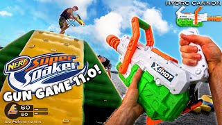 NERF GUN GAME  SUPER SOAKER EDITION 110 Nerf First Person Shooter [upl. by Hazem]