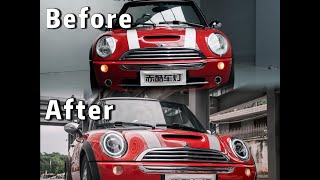 MINi cooper R50R52R53 Upgrade headlights installation video [upl. by Nylac654]