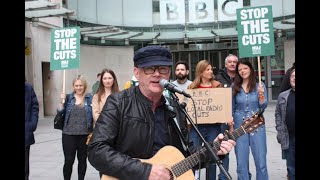 Need My Local Radio Beldon Haigh NUJ picket BBC Broadcasting House [upl. by Koa]