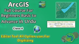 Editor Tool All Option Uses For DigitizingArcGIS For BeginnersClass 4Urduhindi [upl. by Fillander881]