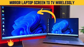 How to Connect Laptop to TV Wireless  Mirror or Connect PC to TV Wirelessly [upl. by Tenn]