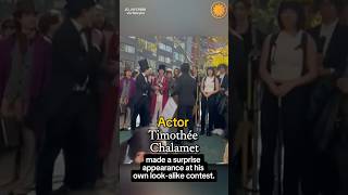 Timothée Chalamet lookalike contest in New York City shorts [upl. by Aneetsirhc]