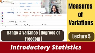 Measures of Variation  Range and Sample Variance  Why we use n1 Degrees of Freedom  5 [upl. by Ertha73]