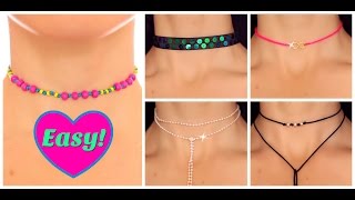 5 DIY Chokers  Easy choker  DIY chokers [upl. by Alicea]