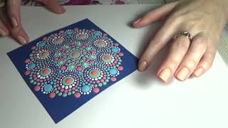 Dot painting mandala Acrylic Painting Little №6 [upl. by Bonns]