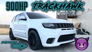 I installed FOUR drag radials on my AWD 900hp Trackhawk DIG MONSTER [upl. by Gal]