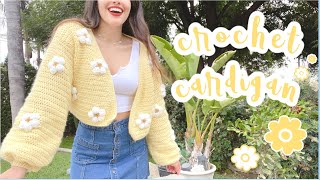 Crochet Cardigan  Crochet Sweater Tutorial [upl. by Auod354]