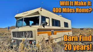 Will This 1977 Winnebago Run And Drive 400 Miles After 20 Years Abandoned [upl. by Enineg]