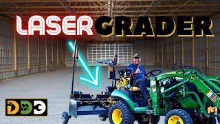 Box Scraper Grades Floor Perfectly Level Laser Guided Automatic Grader Box [upl. by Line]