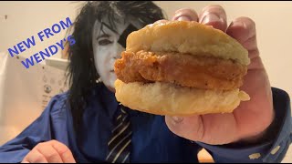 Wendys NEW Breakfast Chicken Biscuit food review taste test wendys performer [upl. by Tacklind]