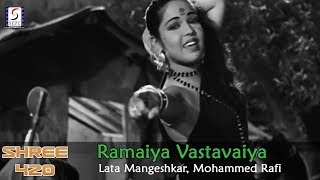 Ramaiya Vastavaiya  Lata Mangeshkar Mohammed Rafi  Shree 420  Raj Kapoor Nargis [upl. by Iorgos85]