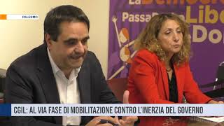 Palermo Cgil al via fase di mobilitazione contro l’inerzia del governo [upl. by Marasco]