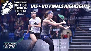 Squash Dunlop British Junior Open 2019  U15  U17 Finals Highlights [upl. by Elegna107]