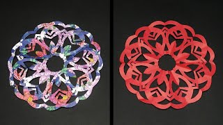 DIY How to Make  Easy Paper Cutting Flower  Beautiful Papercraft Window Decoration 797 [upl. by Oap531]